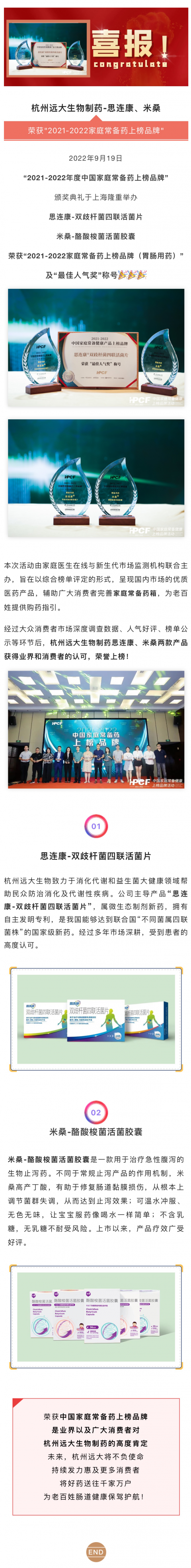 2022中國(guó)家庭常備藥榜單揭曉 思連康、米桑獲獎(jiǎng)！